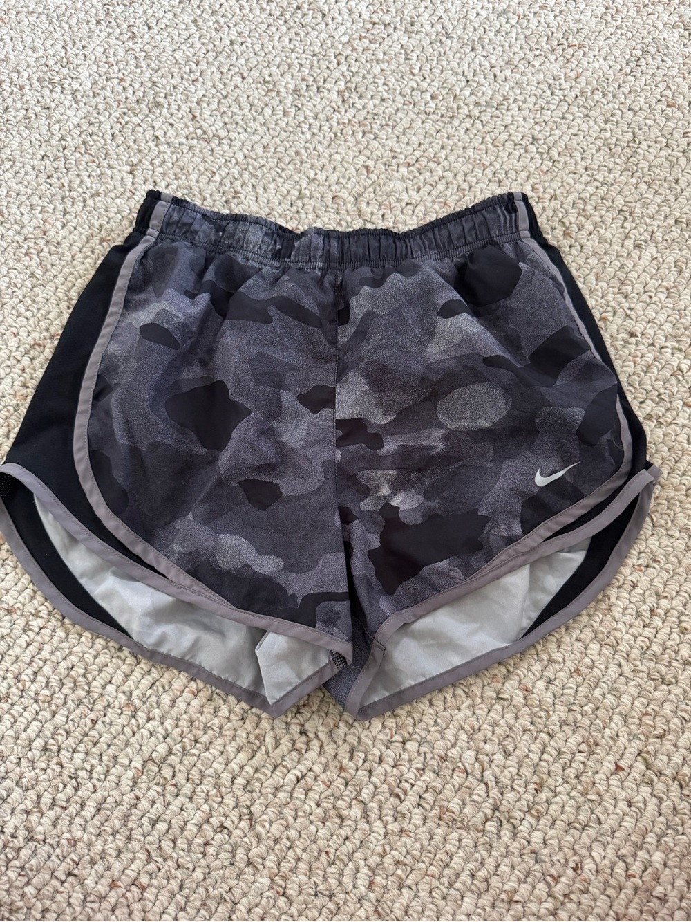 Nike Women’s Black & Gray Camo Athletic Shorts